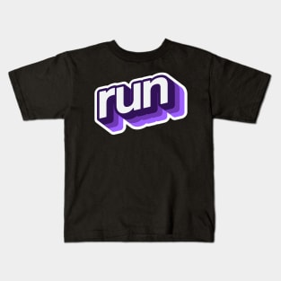 Run purple Kids T-Shirt